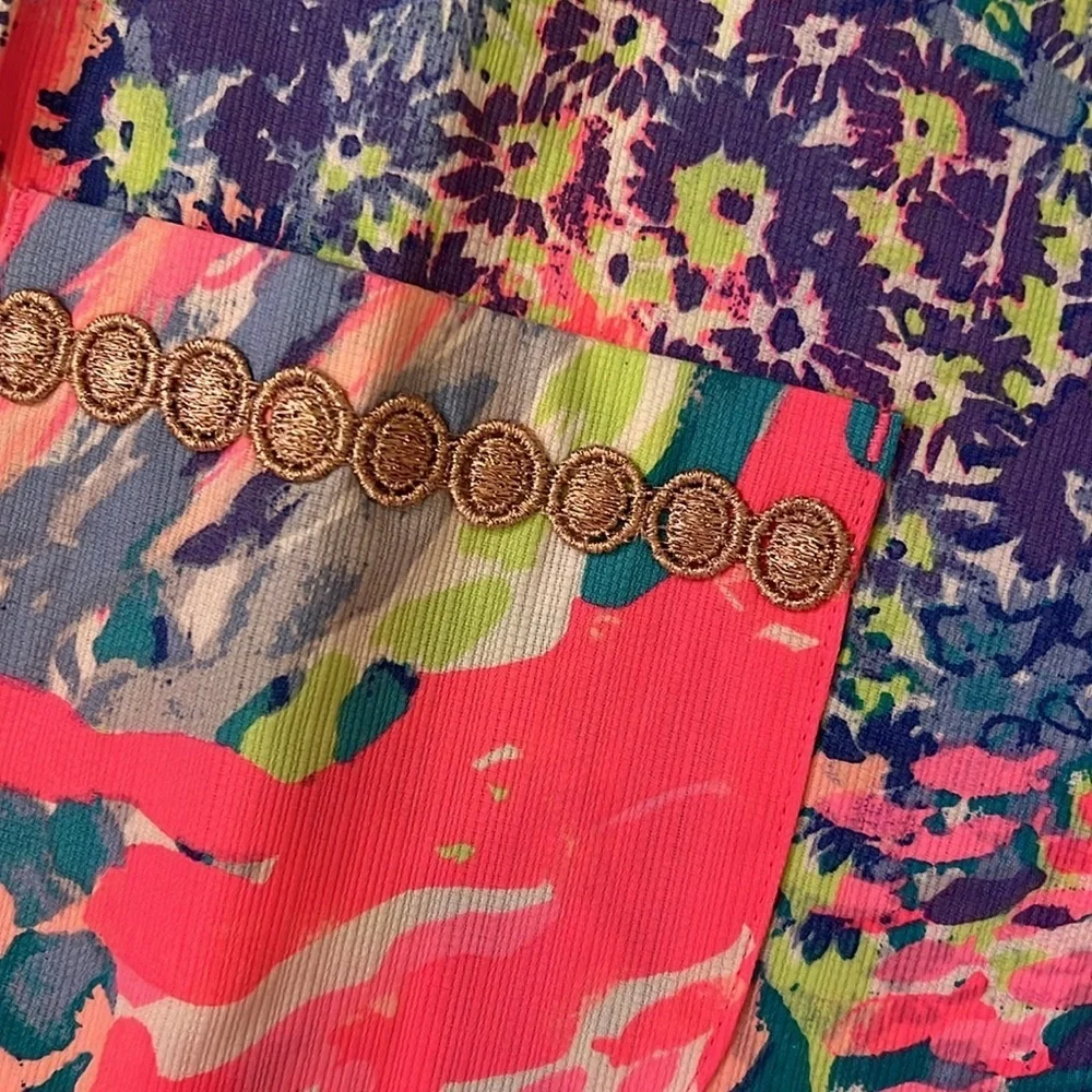 Lilly Pulitzer little Lilly classic shift dress in Multi Rainbow Soleil print 10